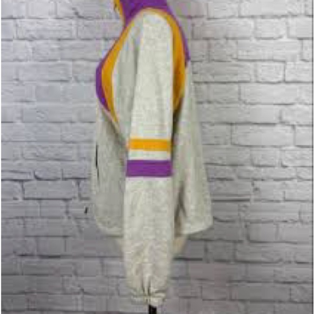 Free People Movement Colorblock Half Zip Oversized Pullover Gray Sweatshirt Med - Picture 8 of 9